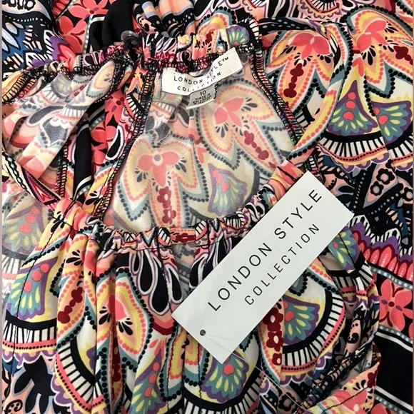 London Style Collection Maxi Dress NWT Size 10 - Picture 6 of 13